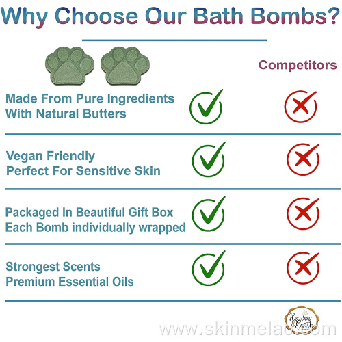 Pet Bath Bombs Grooming For Dry Skin Shower